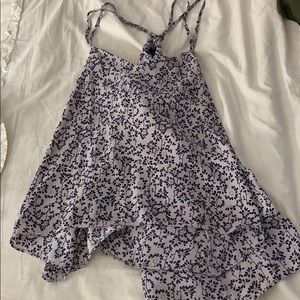 purple floral tank top